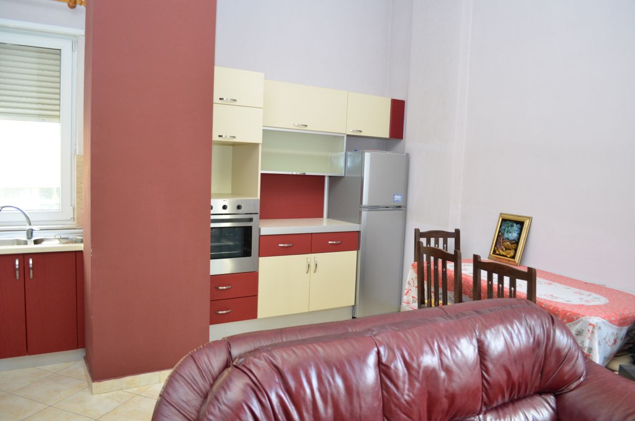 Apartment for rent in Tirana, it has one bedroom and it's all furnished. 